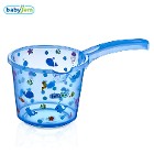 Babyjem Bebek Banyo Maşrapası Şeffaf Desenli Mavi