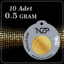 5 Gram (10 x 0.50g) 22 Ayar Yuvarlak Altın - NZP Gold