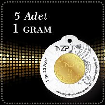 5 Gram (5 x 1) 22 Ayar Yuvarlak Altın - NZP Gold
