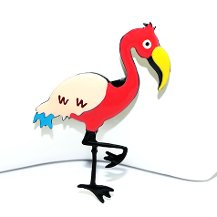Flamingo Rozet (6,5 cmX 5 cm)