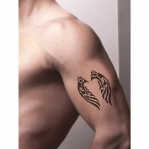 Zümrüdü Anka Kuşu Tattoo Dövme Şablonu