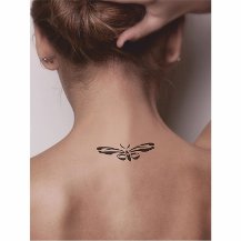 Kelebek Temalı Tattoo Dövme Şablonu Model-8