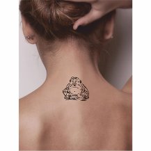 Buda Heykeli Tattoo Dövme Şablonu