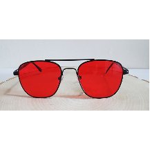 Siyah Çerçeve Vintage Kırmızı Gözlük