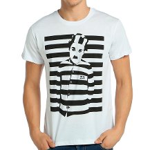 Bant Giyim - Charlie Chaplin Beyaz Erkek T-shirt Tişört