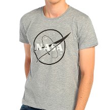 Bant Giyim - NASA Gri Erkek T-shirt Tişört