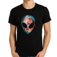 Bant Giyim - Alien Cosmos Siyah Erkek T-shirt Tişört